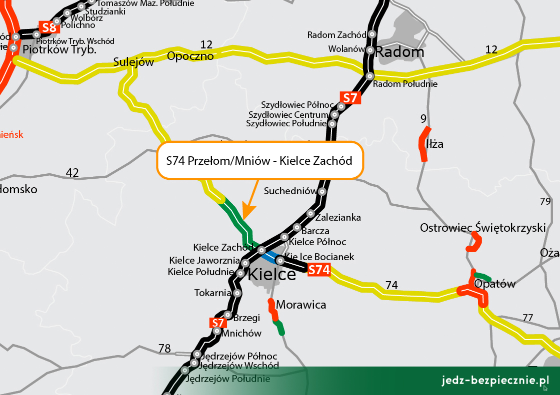 Polskie drogi - wskazanie najkorzystniejszej oferty na projekt i budowę S74 Przełom - Kielce Wschód